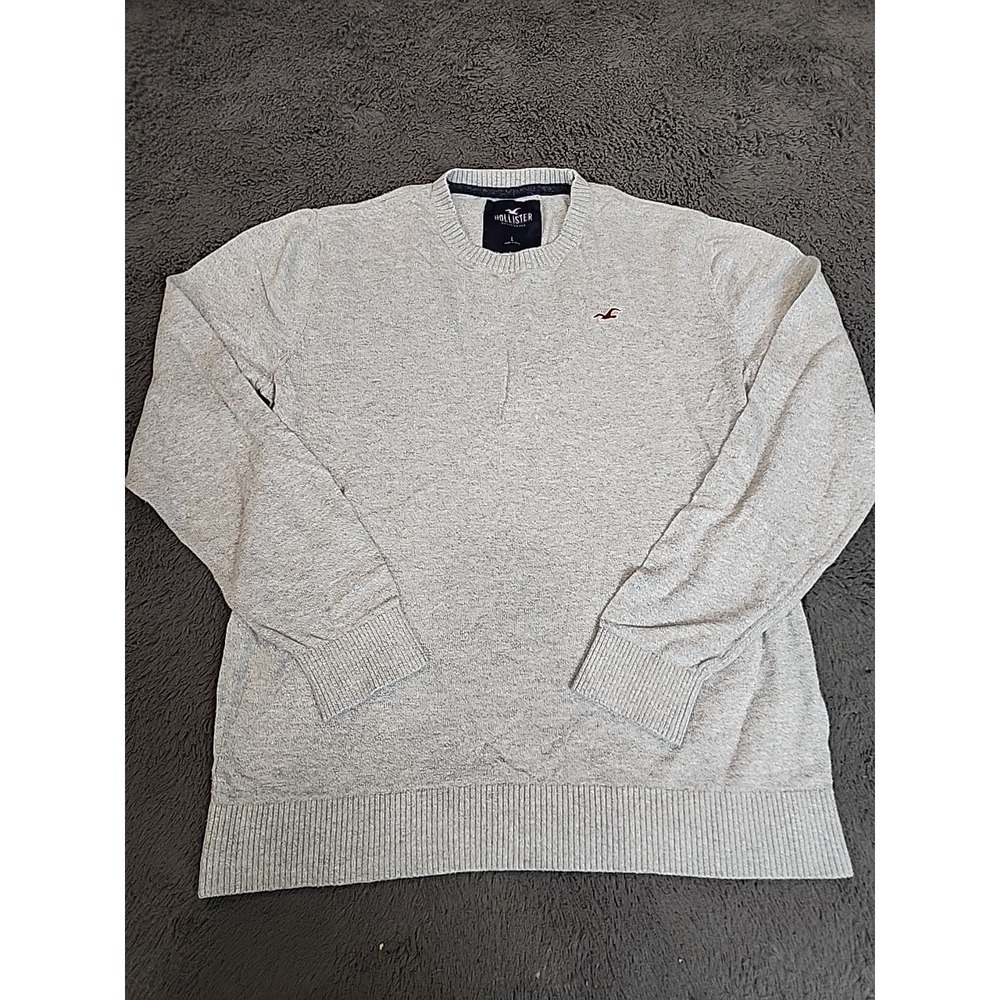 Hollister Co. Men's Gray Pull Over Long Sleeve Sweater Size Large